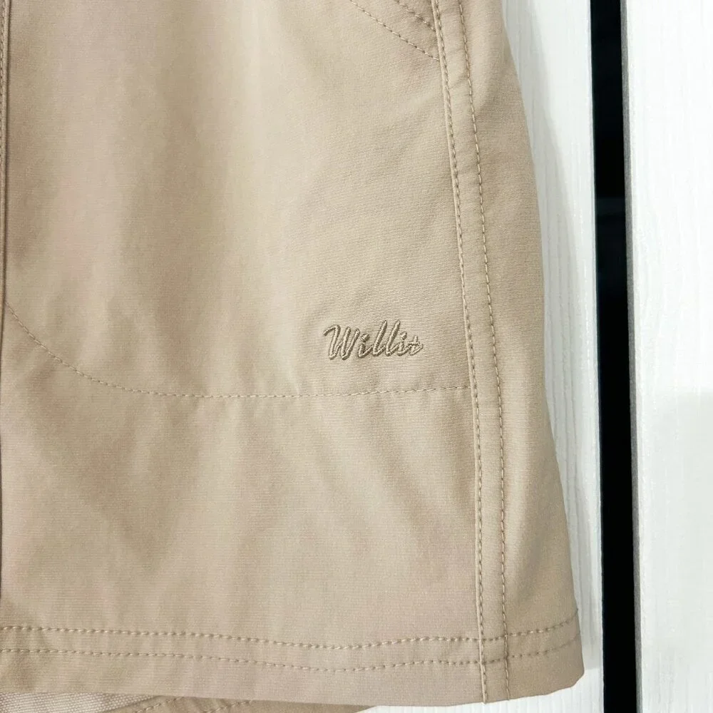 Willit Khaki Hiking Outdoor Athletic Tan Beige Shorts Size 4 Nylon Blend